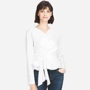 💖CCO SALE💖 NWT Uniqlo Tie Wrap Blouse